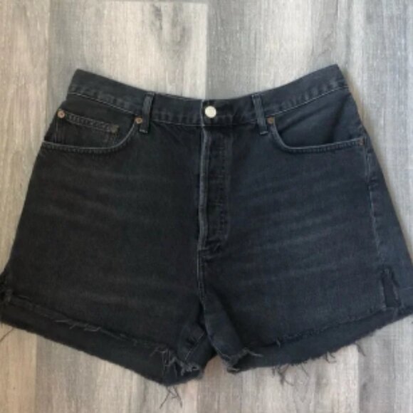Agolde Dee vintage cutoff denim jean shorts button fly high rise - Picture 1 of 6